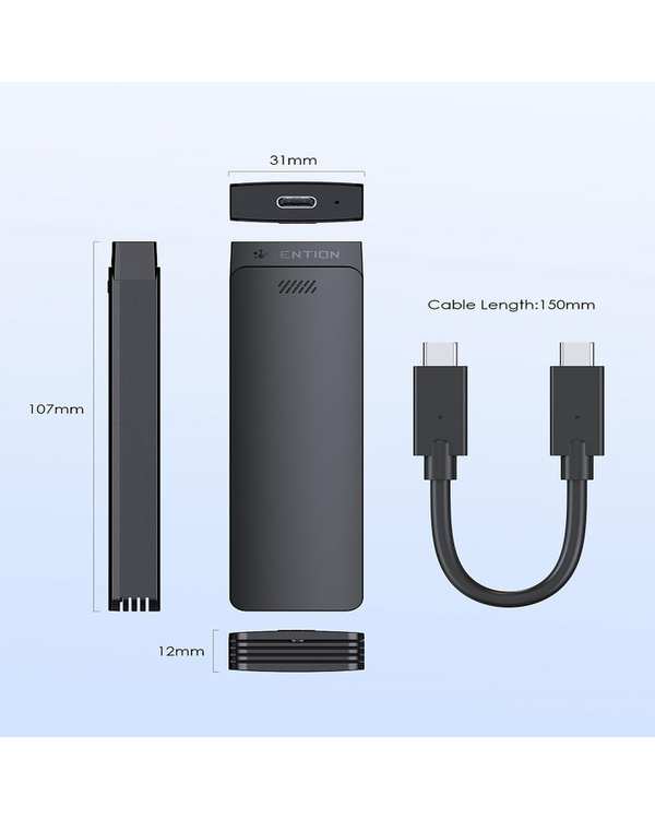 مبدل USB-C به M.2 لنشن Lention مدل C9B مشکی - تصویر 3