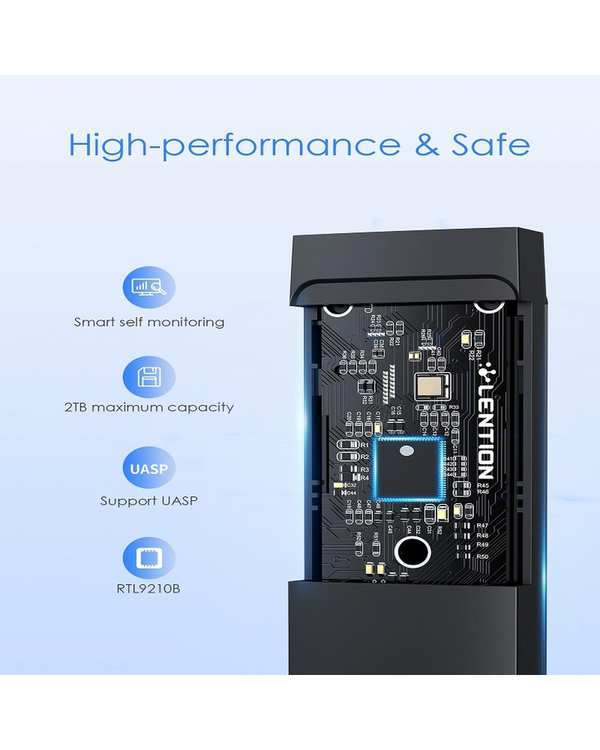 مبدل USB-C به M.2 لنشن Lention مدل C9B مشکی - تصویر 6
