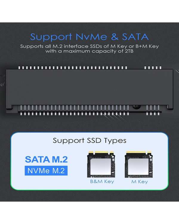 مبدل USB-C به M.2 لنشن Lention مدل C9B مشکی - تصویر 8