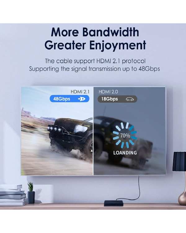 کابل HDMI لنشن Lention مدل HH21-V2.1-8K طول 1 متر - تصویر 7