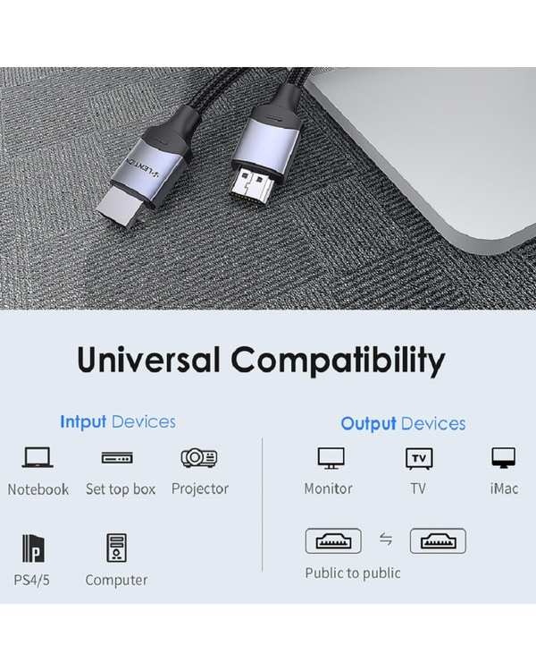 کابل HDMI لنشن Lention مدل HH21-V2.1-8K طول 3 متر - تصویر 9