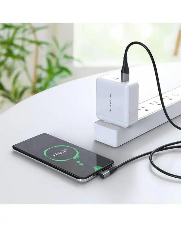 کابل تبدیل USB به USB-C خاکستری لنشن Lention مدل ACE-3A طول 2 متر - تصویر 3