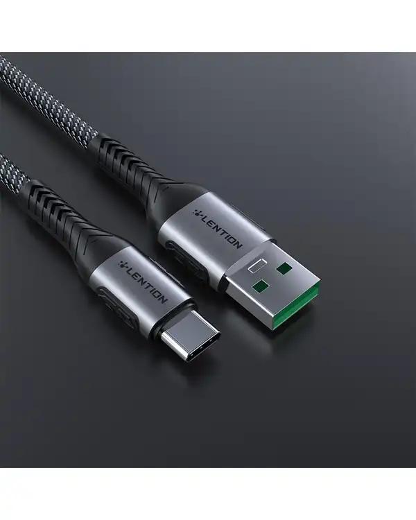 کابل تبدیل USB-A به USB-C خاکستری لنشن Lention مدل ACE-6A طول 1 متر - تصویر 9