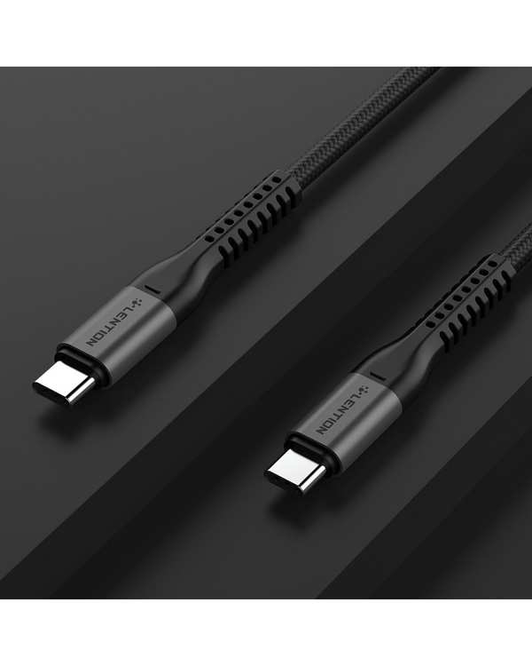 کابل تبدیل USB-C به USB-C خاکستری لنشن Lention مدل CCT-100W طول 2 متر - تصویر 3