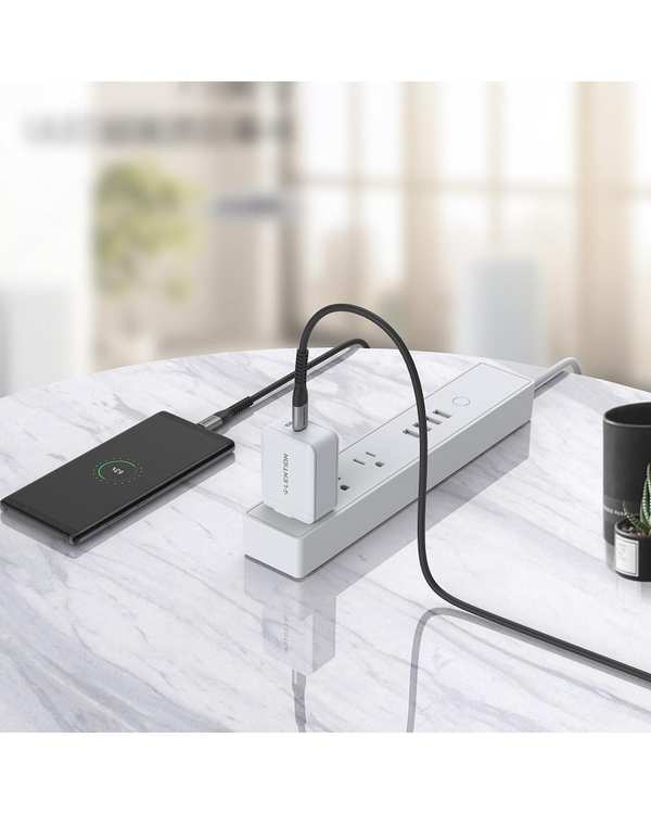 کابل تبدیل USB-C به USB-C خاکستری لنشن Lention مدل CCT-100W طول 2 متر - تصویر 5