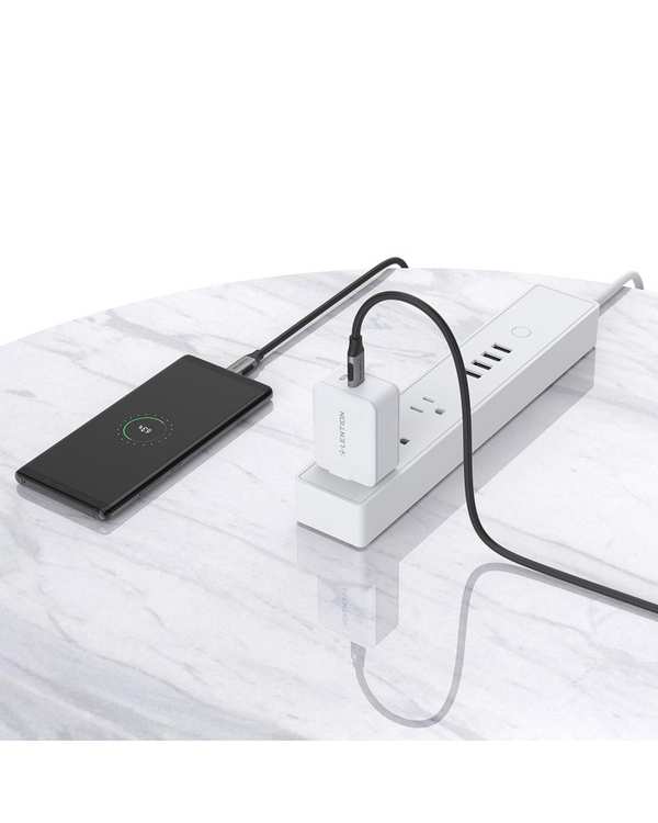 کابل تبدیل USB-C به USB-C خاکستری لنشن Lention مدل CCN-100W طول 0.5 متر - تصویر 3