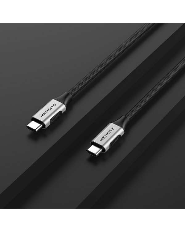 کابل تبدیل USB-C به USB-C نقره ای لنشن Lention مدل CCN-100W طول 1 متر - تصویر 3