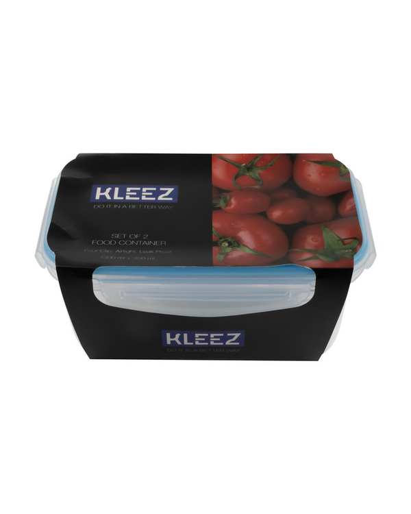 ظرف نگهدارنده تترالاک آبی کلیز Kleez حجم 450ml و 1300ml کد 597 مجموعه دو عددی - تصویر 2