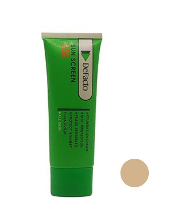 کرم ضد آفتاب SPF50 دفکتو Defacto مناسب انواع پوست 40ml