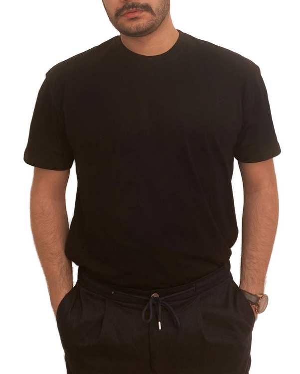 تی شرت مردانه یقه گرد مشکی دیورسو Diverso مدل 4321