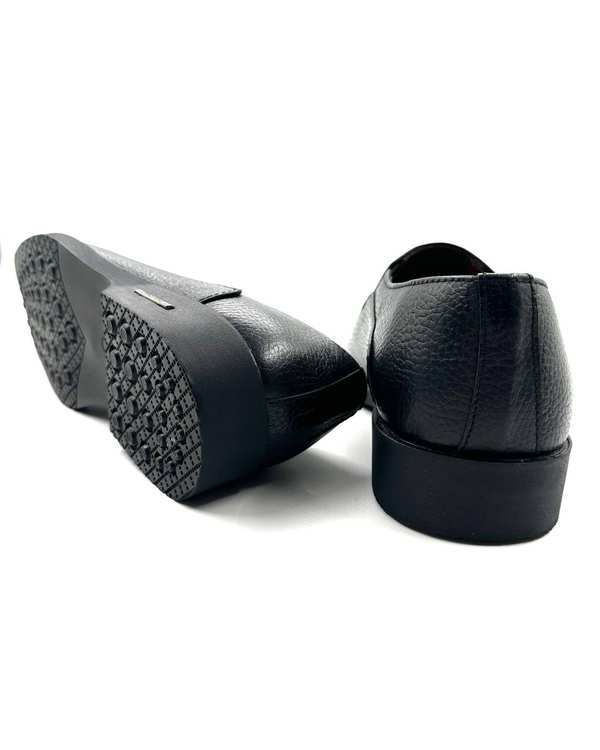 کفش چرم مردانه رسمی مشکی میخچی Mikhchi مدل G631 - تصویر 5