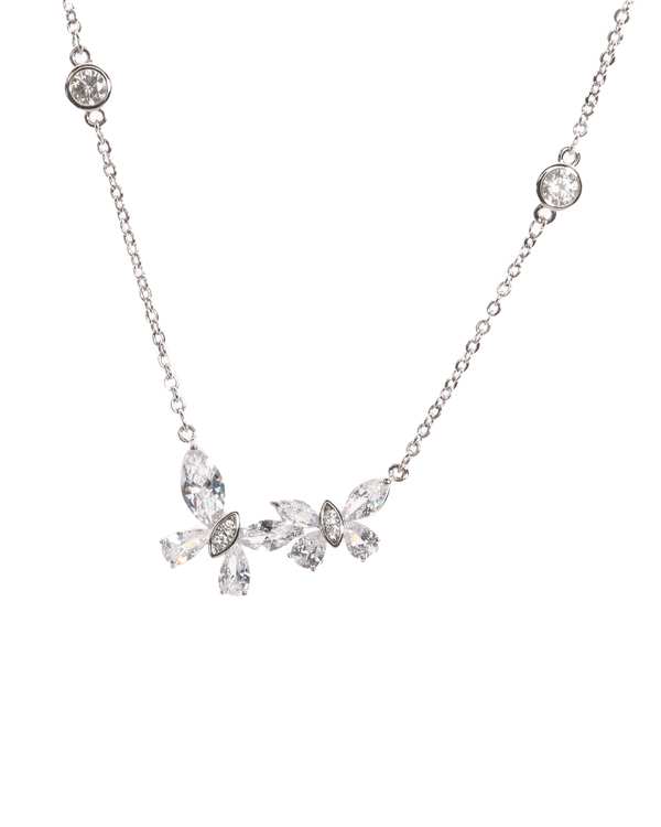 گردنبند نقره پروانه طرح Red Trees طرح سواروسکی SWAROVSKI - تصویر 2