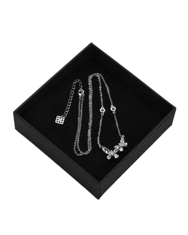 گردنبند نقره پروانه طرح Red Trees طرح سواروسکی SWAROVSKI - تصویر 3