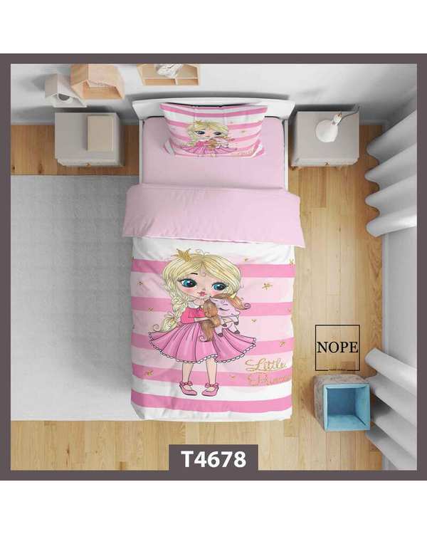روتختی کودک یک نفره 5 تکه نوپه هوم Nopehome طرح دختر راه راه کد T4678