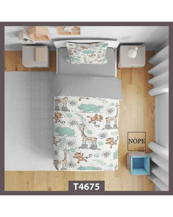 روتختی کودک یک نفره 5 تکه نوپه هوم Nopehome طرح حیوانات کد T4675