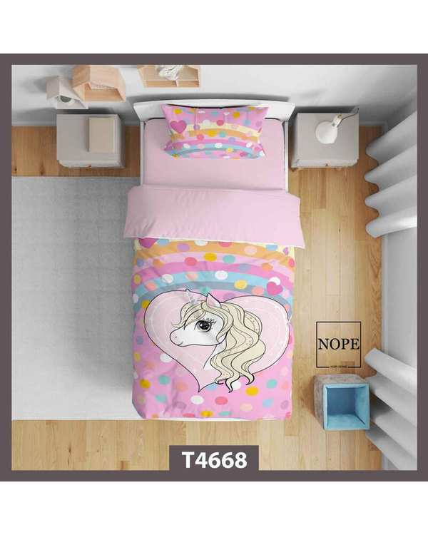 روتختی کودک یک نفره 5 تکه نوپه هوم Nopehome طرح اسب تک شاخ کد T4668