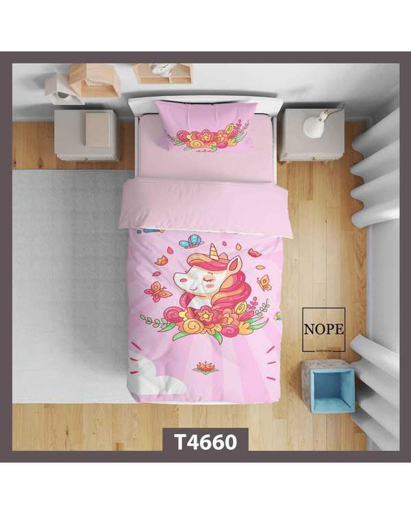 روتختی کودک یک نفره 5 تکه نوپه هوم Nopehome طرح اسب تک شاخ کد T4660