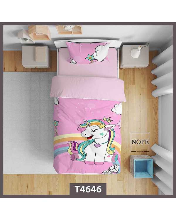 روتختی کودک یک نفره 5 تکه نوپه هوم Nopehome طرح اسب تک شاخ کد T4646