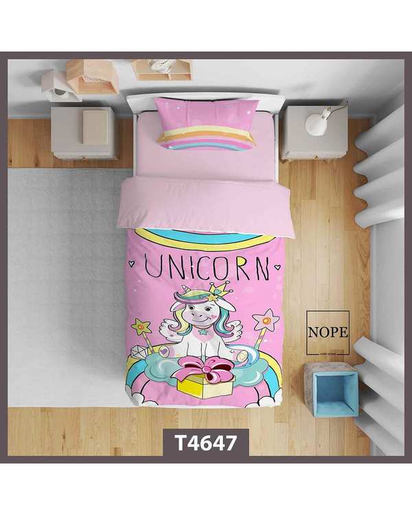 روتختی کودک یک نفره 5 تکه نوپه هوم Nopehome طرح اسب تک شاخ کد T4647