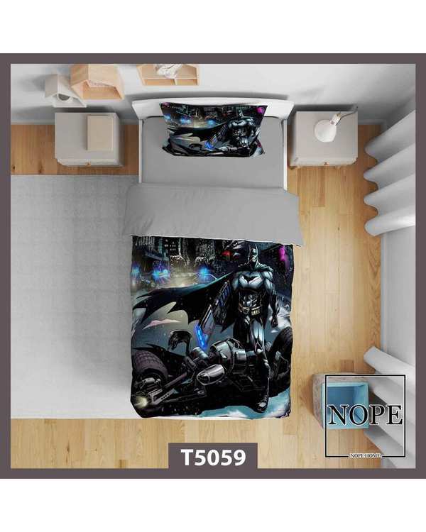 روتختی کودک یک نفره 5 تکه نوپه هوم Nopehome طرح بتمن و موتور کد T5059