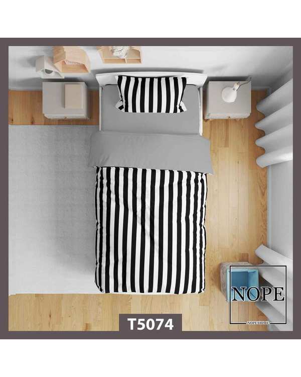 روتختی کودک یک نفره 5 تکه نوپه هوم Nopehome طرح راه راه کد T5074