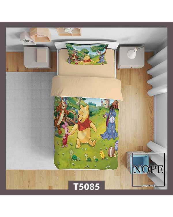 روتختی کودک یک نفره 5 تکه نوپه هوم Nopehome طرح کارتونی پو کد T5085