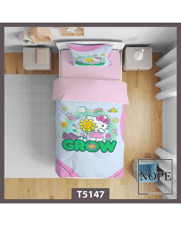 روتختی کودک یک نفره 5 تکه نوپه هوم Nopehome طرح گربه کد T5147