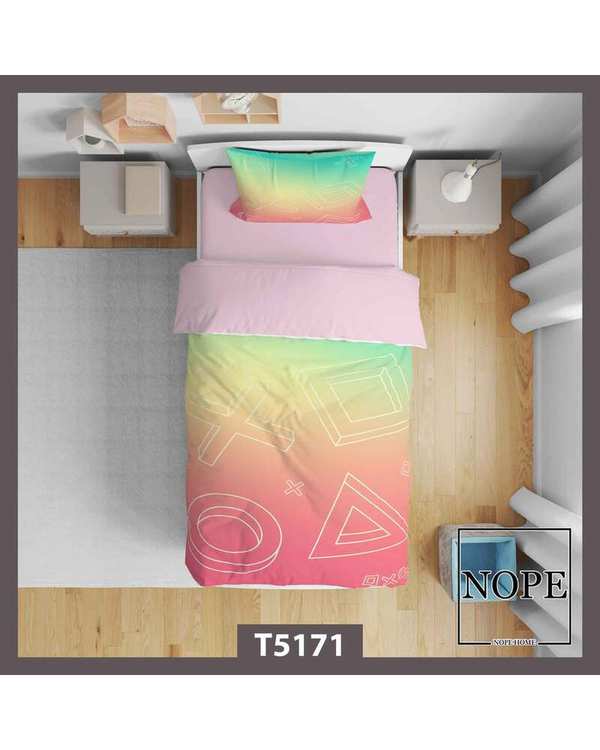 روتختی کودک یک نفره 5 تکه نوپه هوم Nopehome طرح هندسه کد T5171