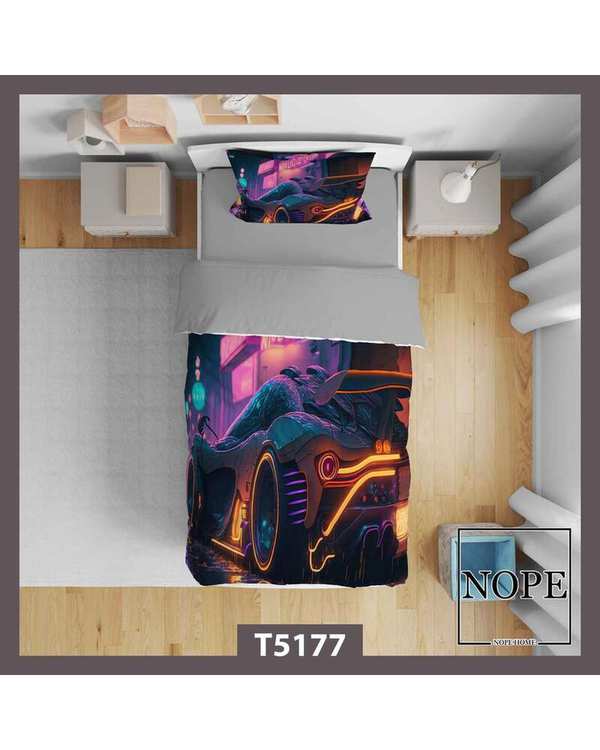 روتختی کودک یک نفره 5 تکه نوپه هوم Nopehome طرح ماشین کد T5177