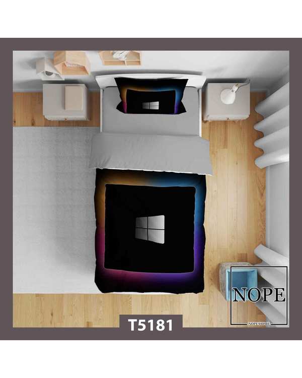 روتختی کودک یک نفره 5 تکه نوپه هوم Nopehome طرح ویندوز کد T5181