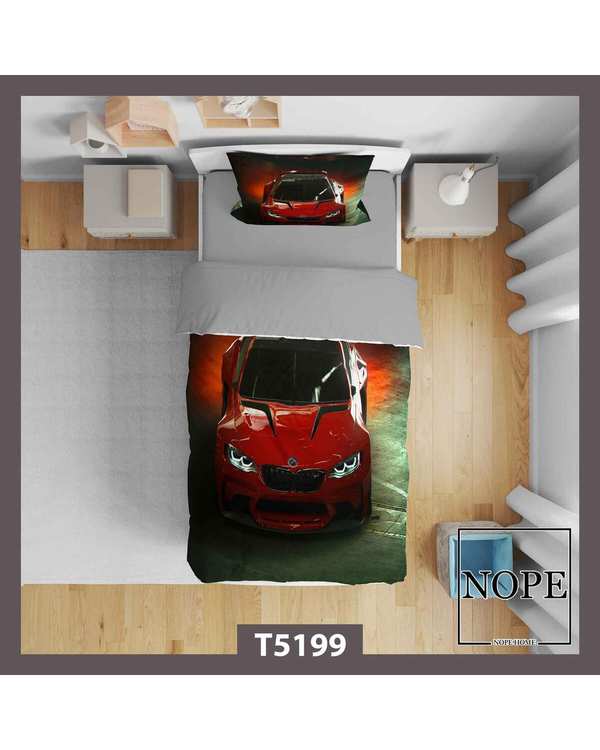 روتختی کودک یک نفره 5 تکه نوپه هوم Nopehome طرح ماشین کد T5199
