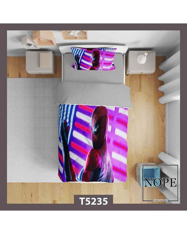 روتختی کودک یک نفره 5 تکه نوپه هوم Nopehome طرح اسپایدرمن کد T5235