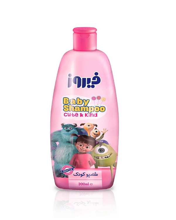 شامپو بچه صورتی فیروز Firooz طرح کارخانه هیولاها 300ml