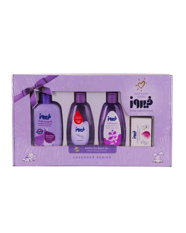 ست هدیه بهداشتی کودک فیروز Firooz حاوی عصاره اسطوخودوس