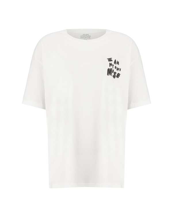 تی شرت زنانه سفید سرژه Serge مدل 203472