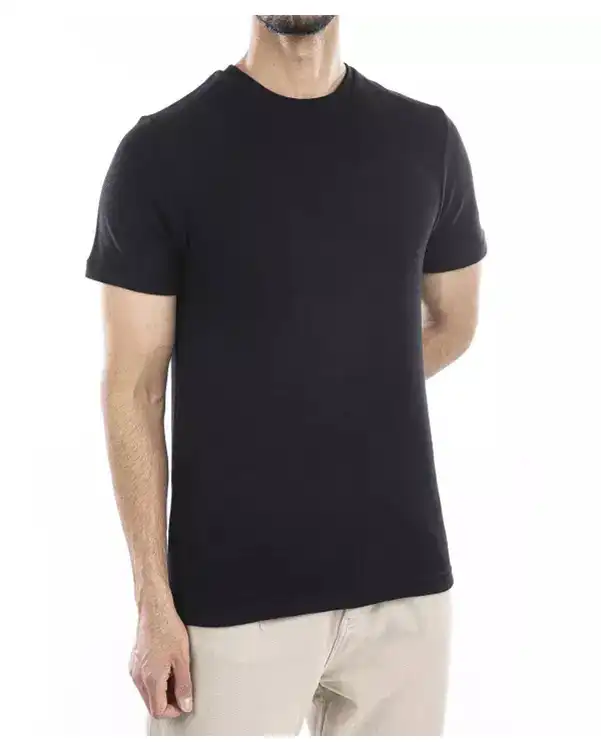 تی شرت مردانه یقه گرد مشکی آر ان اس RNS کد 12021941