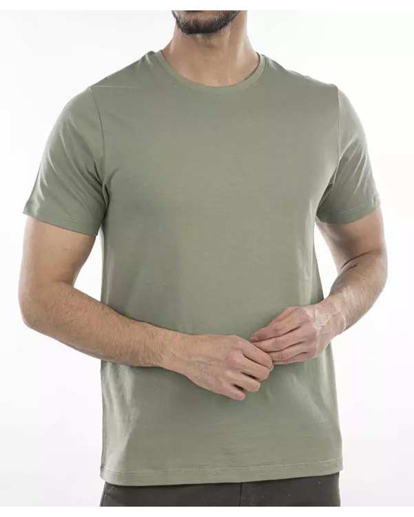 تی شرت مردانه یقه گرد سبز سدری آر ان اس RNS کد 12021961