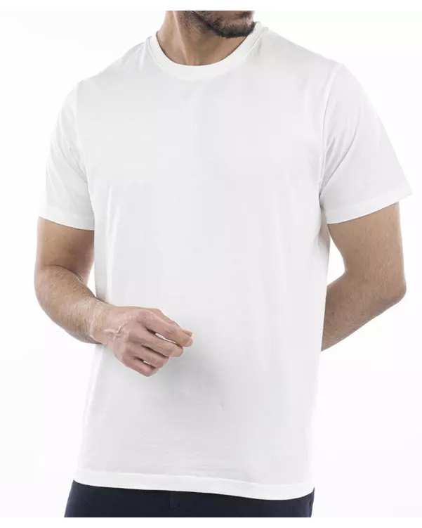 تی شرت مردانه یقه گرد سفید آر ان اس RNS کد 12021990