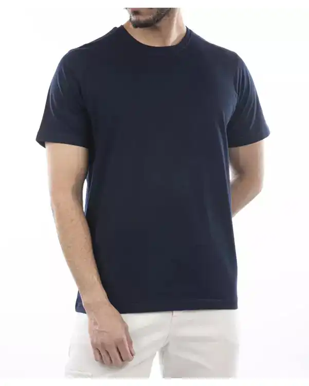 تی شرت مردانه یقه گرد سرمه ای آر ان اس RNS کد 12021990