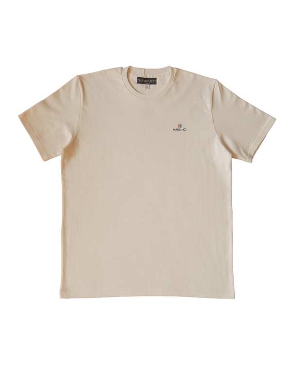 تی شرت مردانه نخی یقه گرد سفید کیکمو مدل KMT- 021202 اورجینال Original