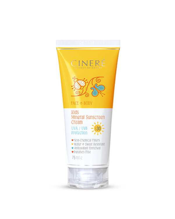 کرم ضد آفتاب صورت و بدن کودکان SPF30 سینره Cinere حجم 75ml