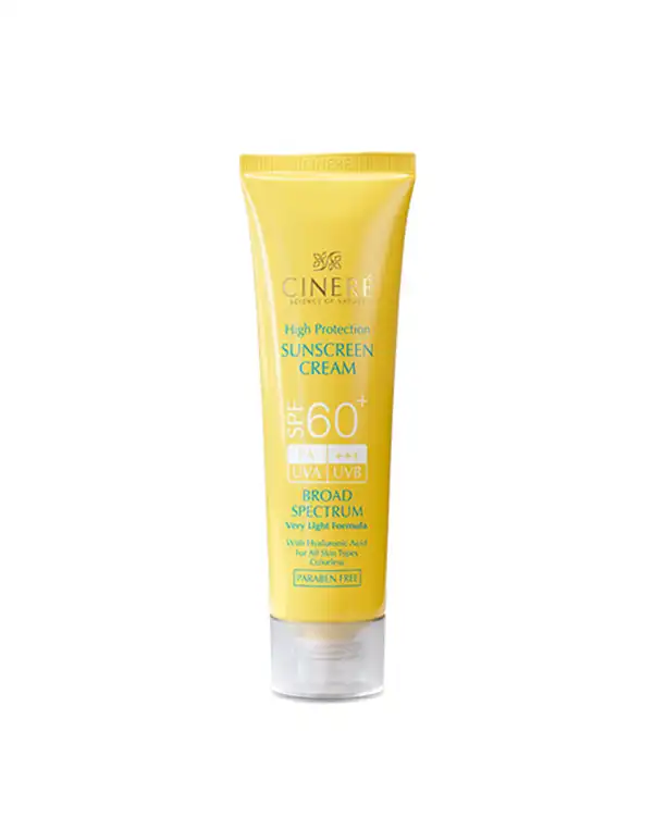کرم ضد آفتاب SPF60 سینره Cinere مناسب پوست نرمال تا خشک