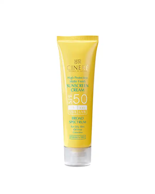 کرم ضد آفتاب بی رنگ SPF50 سینره Cinere مناسب پوست چرب 50ml