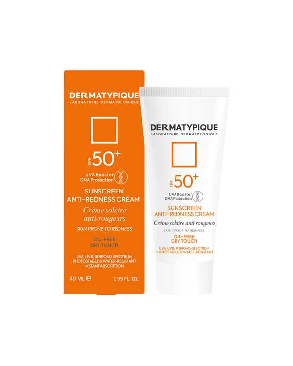 کرم ضد آفتاب بی رنگ SPF50 ضد قرمزی فاقد چربی درماتیپیک Dermatypique