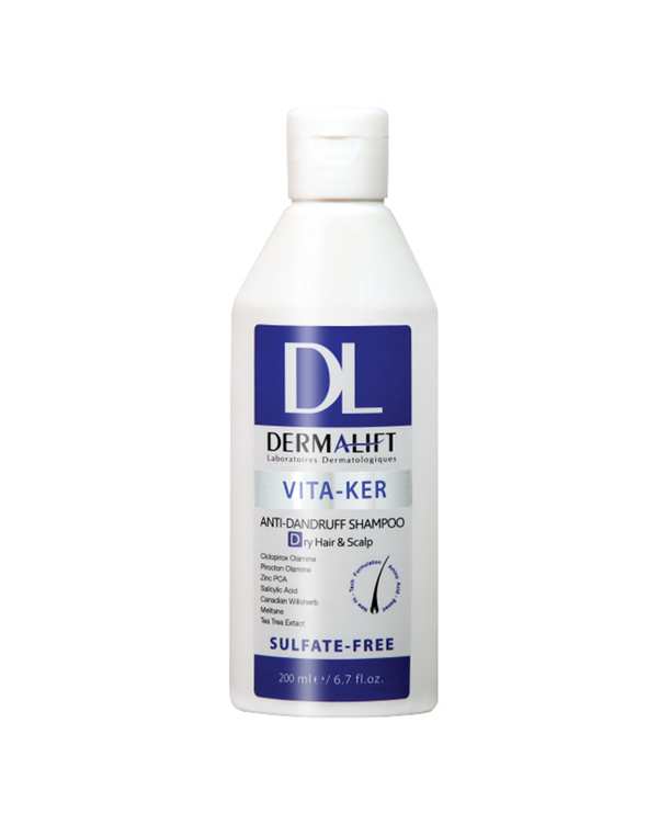 شامپو ضد شوره موی خشک درمالیفت Dermalift مدل Vita Ker حجم 200ml