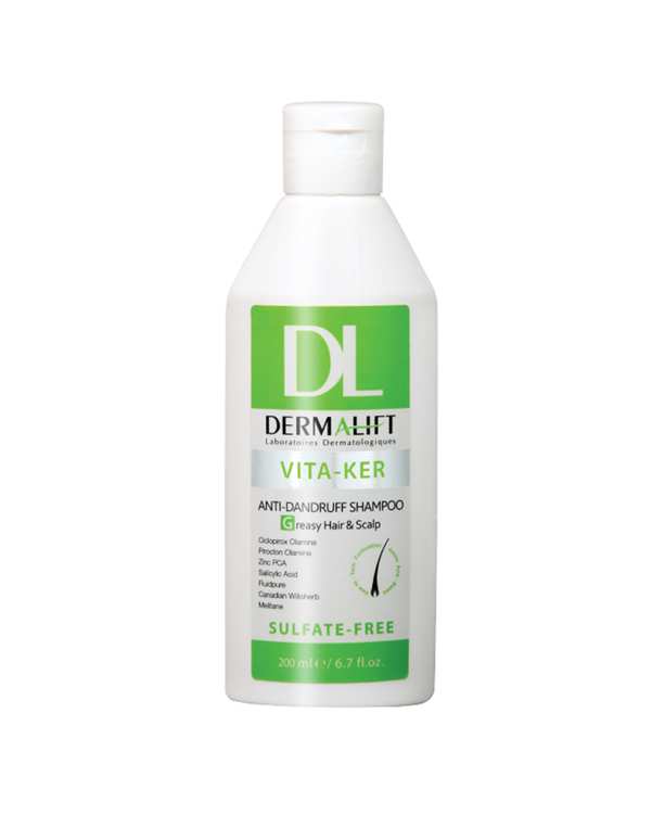 شامپو ضد شوره موی چرب بدون سولفات درمالیفت Dermalift حجم 200ml