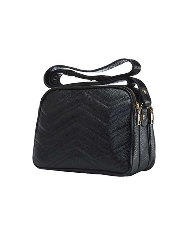 کیف چرم زنانه دوشی مشکی صاد Saad مدل RZ3301 - تصویر 3