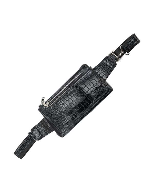 کیف چرم مردانه کراس بادی مشکی صاد Saad مدل MT0303