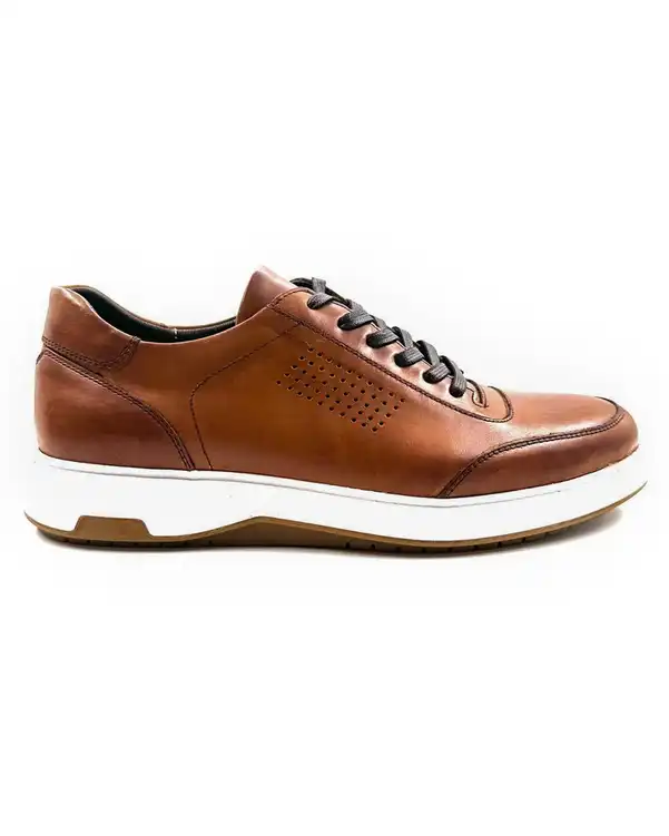 کفش چرم مردانه کژوال طبی عسلی میخچی Mikhchi Leather مدل E110