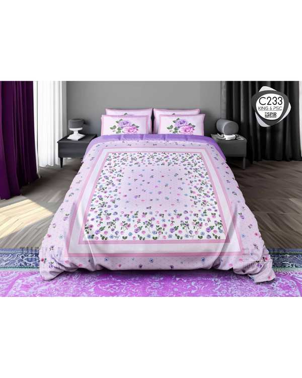 سرویس لحاف روتختی میکرو تنسل گیاهی TURKAZ دو نفره شش تکه مدل C233